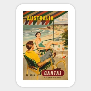Vintage Travel - Australia Qantas Sticker